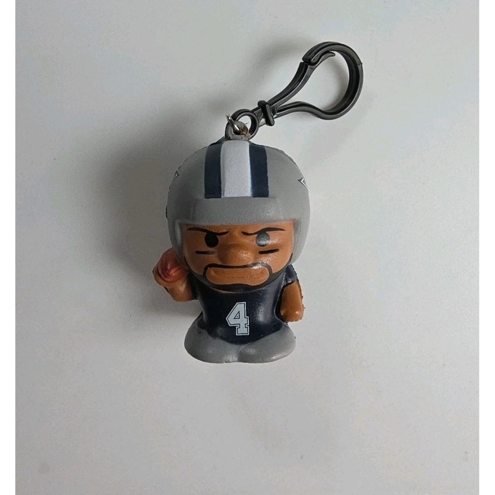 NFL Squeezy Mates Dak Prescott QB Dallas Cowboys Football Bag Clip Foam KeyChain